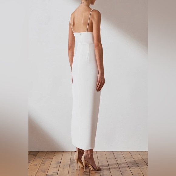 NEW Shona Joy Revolve Draped Cocktail Dress Tank Ivory White Bridal US 8 NWT - Picture 2 of 10